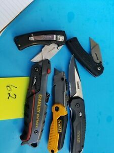 BOX CUTTERS GERBER DEWALT STANLY KNIFE LEATHER WORKING ROOFING  LOT 62