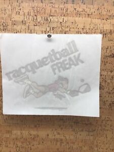 Vintage 1980 SSI Racquetball Freak Ball Paddle Iron-On Transfer T-5