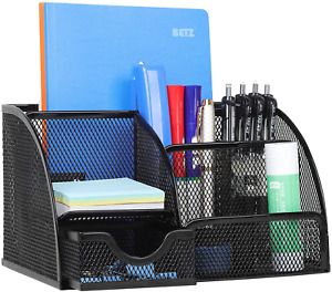 Beiz Desk Organizer Caddy with Storage Drawer, Office Supplies Desk Organizers &amp;