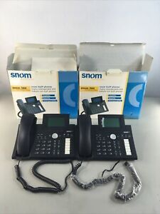 LOT2: Snom VoIP 360 Telephone with Handset And Power Cord USED IN BOX NICE!