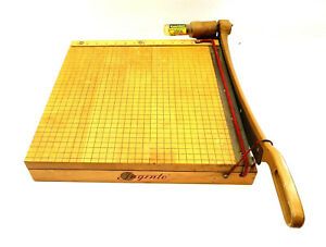 INGENTO 1142 Paper Cutter 15&#034; Style C vintage Guillotine Trimmer ~ Maple wood