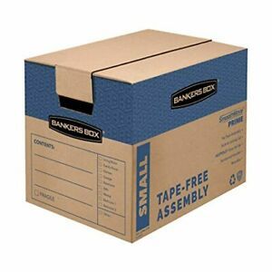 Bankers Box SmoothMove Prime Moving Boxes, Tape-Free, FastFold Easy Assembly, Ha