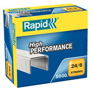 RAPID Strong High Performance 24/6 Galvanized Staple Box of 5000