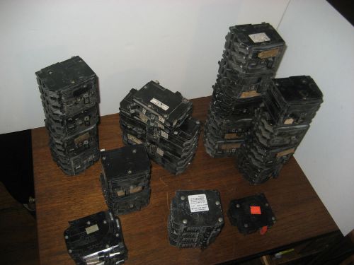 Square d circuit breakers +  lot of 29!   15-100amp for sale