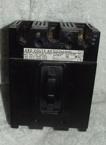 Ite gould 15amp ef3-b015 amp 3 pole circuit breaker  600 vac new w/o box pre1962 for sale