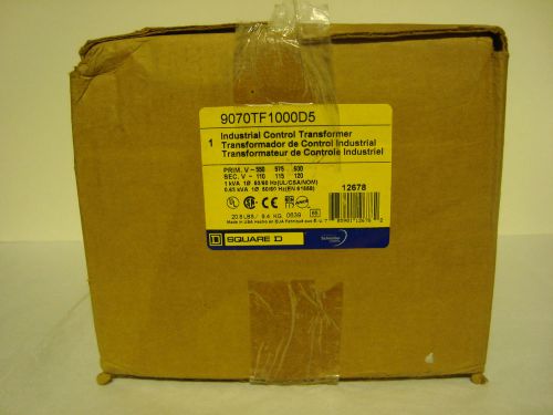 9070TF1000D5 SQD FUSIBLE INDUSTRIAL CONTROL TRANSFORMER, NEW IN BOX