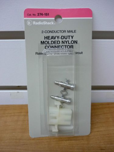 &#034;Lot of 5&#034; RadioShack 2-Conductor Male Heavy-Duty Molded Connector New in Pkg