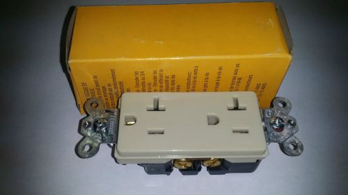 Lot Of 10 Hubbell HBL21621 Duplex Receptacle 20A 125V Ivory 2 Pole 3 Wire