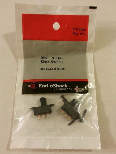 RadioShack DPDT Submini Slide Switch Rating: 30V DC 0.5A #275-0033