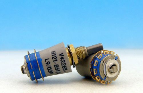 1x siemens gold rotary switch 1 pole 6 positions 1p6t / v42265-n121-b61/1 l9/03f for sale
