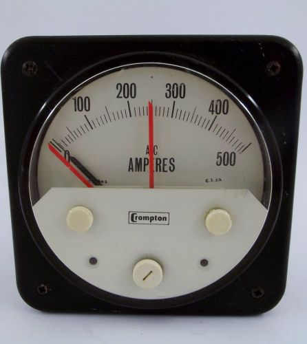 CROMPTON 0-500 AC AMPERES / 2 SET POINT 20MVDC RELAY 077-302A-HHZZ