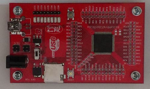 SnadPIC Microchip PIC32  MCU Development Board PIC32MX795F512L USB SD Card