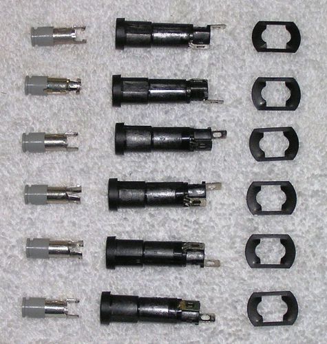 6 - Littlefuse 3AG AGC Size Chassis Mount Fuse Holders Spring Loaded - USA