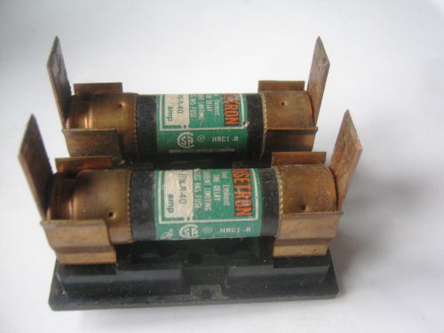 2 FUSE HOLDER  With 2 FUSETRON FRN-R-40 AMP FUSES