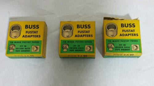 Vintage New in Box ~ BUSSMAN BUSS Fustat Adapters ~ Four SA 20
