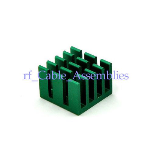 5PCS 14x14x10MM High Quality Green Slotted Aluminum Heat Sink Transistor Radiato