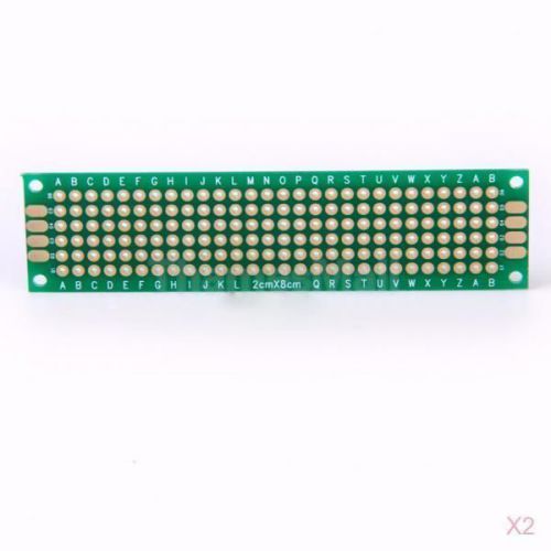 2x 10 2cmx8cm Double Side Prototype PCB Panel Universal Matrix Circuit Board DIY