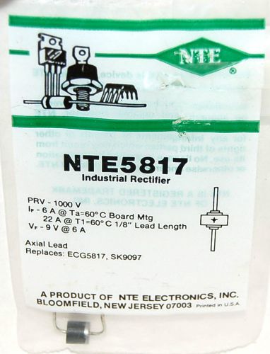 NTE NTE5817 INDUSTRIAL RECTIFIER PRV 1000 V AXIAL LEAD EQUIV to  ECG5917 SK9097