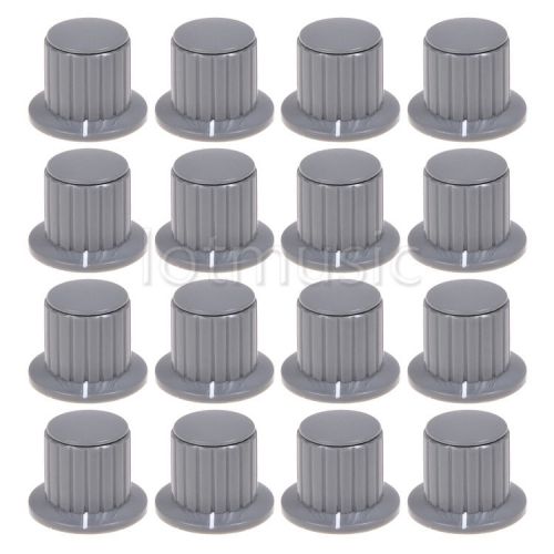 12pcs plastic grey top screw tighten control knob 25mmdx18mmh for 6mm shaft for sale