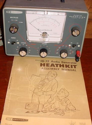 Vintage Heathkit IC-72 Audio Generator with Assembly Manual *WORKS*