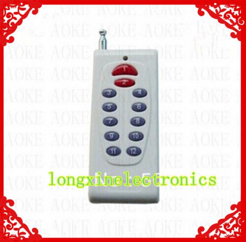 DC12V high power small remote control with 12 keys 315MHZ fixed code 500M