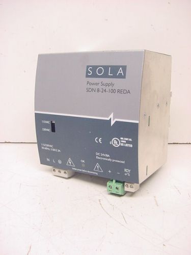 Allen bradley sola sdn8-24-100reda power supply module 24vdc 8 amp din mount plc for sale