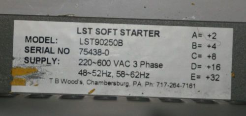 Tb woods lst90250b new  lst soft starter drive lst90250b for sale