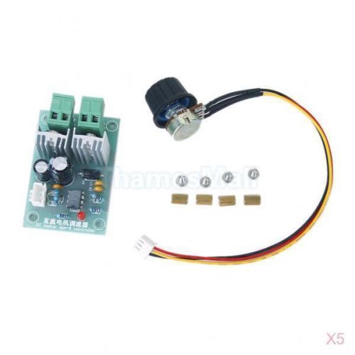5x DC12-36V 5A 25KHZ Motor Speed Control PWM Controller Control Board w/ Switch