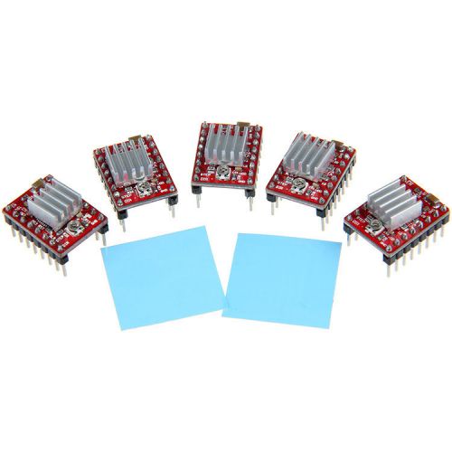 5pcs ramps pololu a4988 stepstick stepper driver with heatsink for prusa mendel for sale