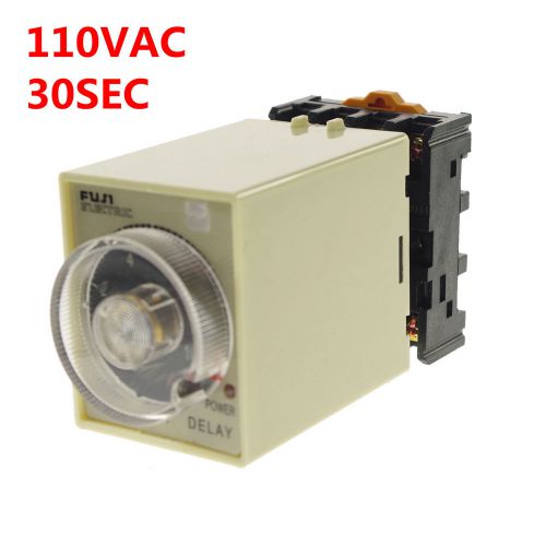 1a 110vac power off delay time st3pf relay 0-30seconds with socket base pf083a for sale