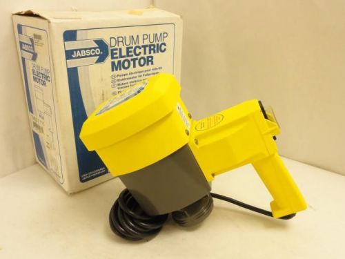 145830 new in box, jabsco 6yf98 electric drum pump 3/4 hp 115/220 vac for sale