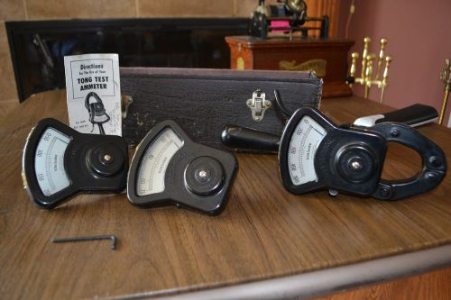 Vintage Bell Telephone &#034;Tong Test&#034; Ammeter, Original Case, 3 Ranges, #810
