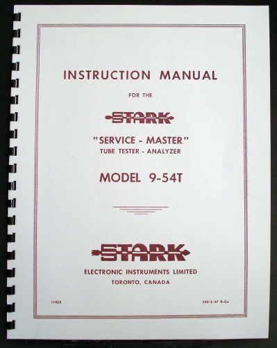 STARK model 9-54T Service-Master Manual