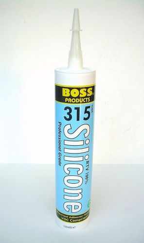 BOSS 315 Clear Silicone Sealant 10.3 OZ. Tube, Professional Grade