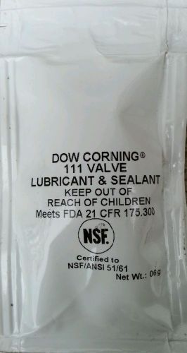 5 packets dow corning 111 silicone valve lubricant 6 gram size for sale