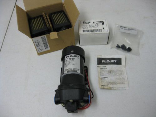 Flojet model 4300-143 12V Water Pump, New Never Used, with Inlet Filter extras.