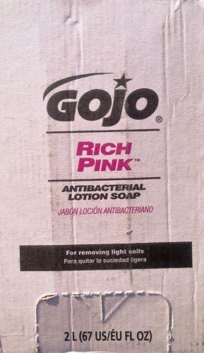 Brand new gojo rich pink antibacterial lotion hand soap refill - goj7220 for sale