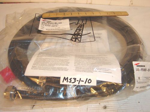 HELIAX CABLE ASSY ANDREW 30&#039; L4A-PDMDF-30-USX WITH CONNECTORS 2 WAY RADIO NEW