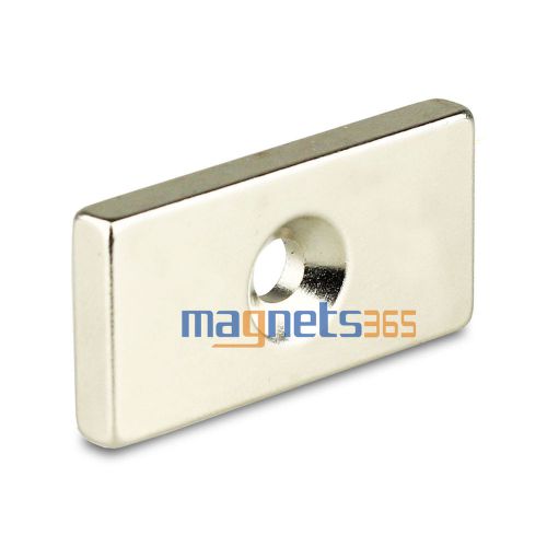N35 Block Cuboid Countersunk Rare Earth Neodymium Magnet 40 x 20 x 5mm Hole 5mm