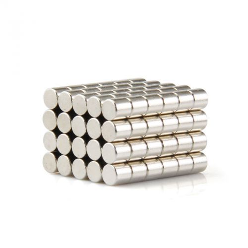 Cylinder 20pcs Dia 4mm thickness 4mm N50 Rare Earth Strong Neodymium Magnet