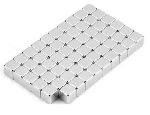 50pcs 5/32&#034;x5/32&#034;x5/32&#034; Block 4x4x4mm Neodymium Magnets Strong Rare Earth N35