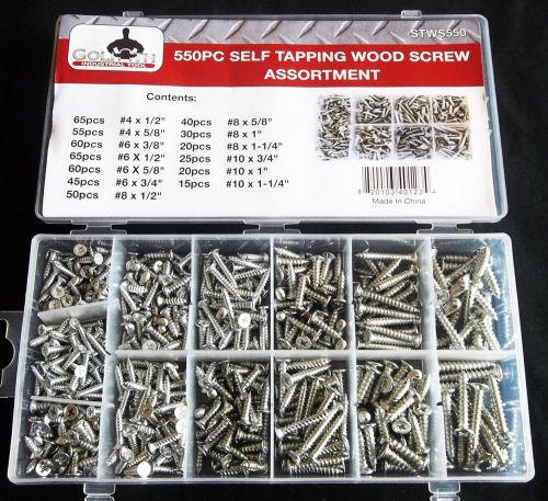 550pc goliath industrial self tapping wood screw assortment stws550 drilling for sale