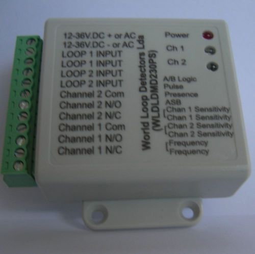 VEHICLE LOOP DETECTOR.DUAL.12-36V.AC/DC+CHANGE-OVER CONTACT RELAYS;A REAL FIRST!