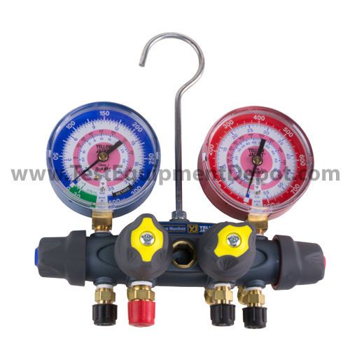 Yellow jacket 49970 manifold, r/b gauge, bar/psi, r-410a (c) for sale