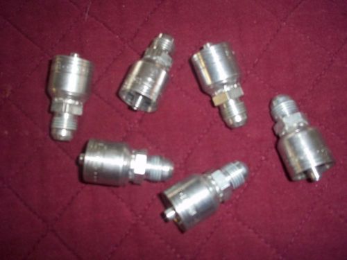 (6)eaton aeroquip 1aa4mj4 fitting, straight, 1/4 in hose, 7/16-20 jic g2184987 for sale