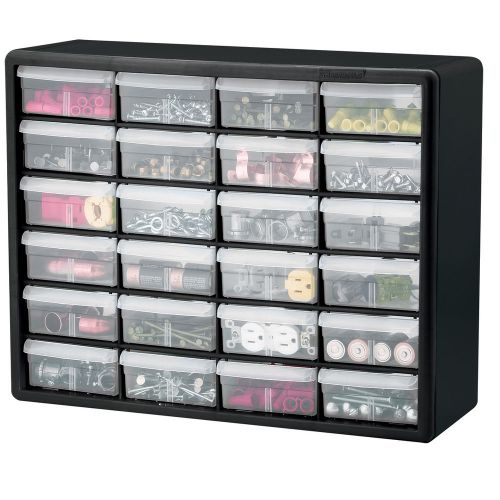 Akro-Mils Plastic 24 Drawer Black storage Cabinet crafts hardware 20.7 x 16.3