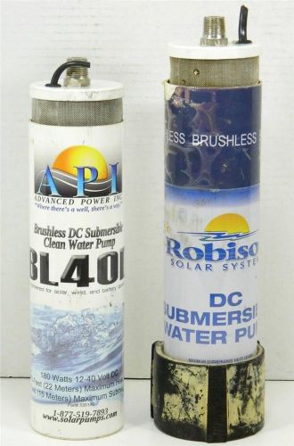 2 Brushless DC/Solor Submersible Water Well Pumps 50ft &amp; 100ft Not Tested
