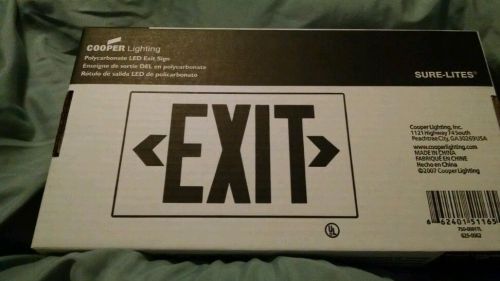*6 PK* Cooper Lighting Polycarbonate LED Exit Sign Emergency Lighting LPX7 NEW