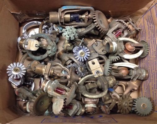 LOT OF 35 VINTAGE SPRINKLER HEADS Viking Reliable Grinnell Globe Firematic