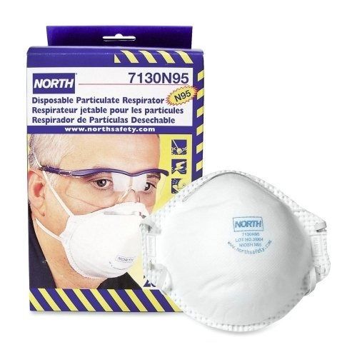 North Safety Products 7130N95 N95 Disposable Particulate Respirators (20 Pack)